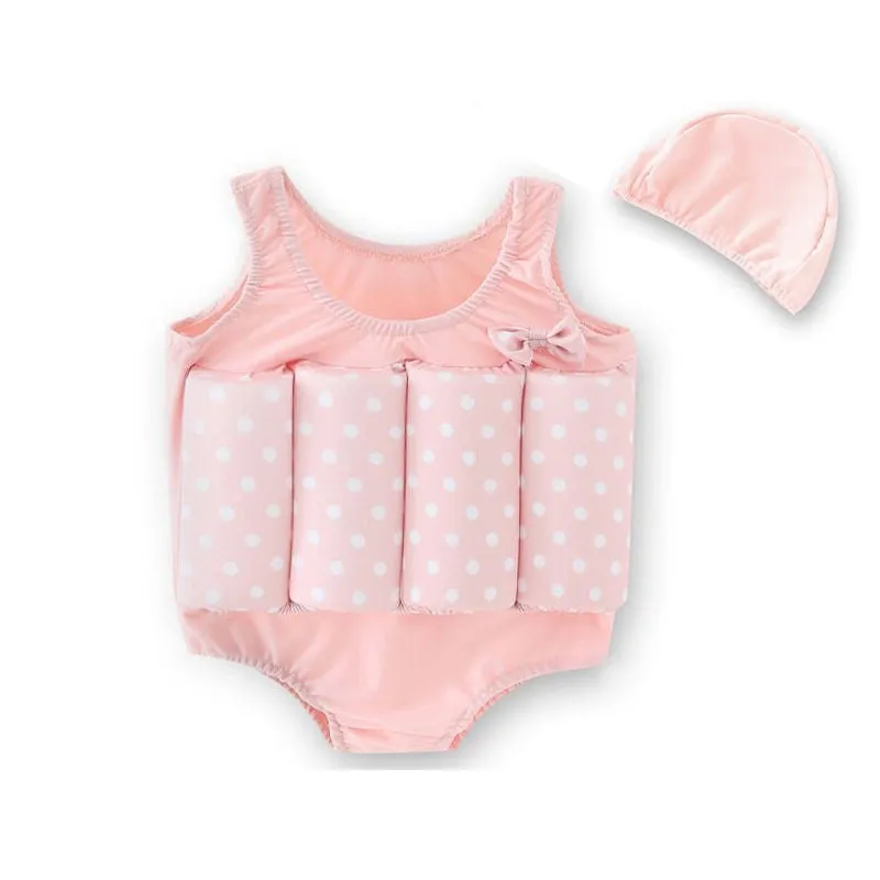 Children's buoyancy swimsuit one-piece girl cartoon nylon swimming and wading suit size S-XXL