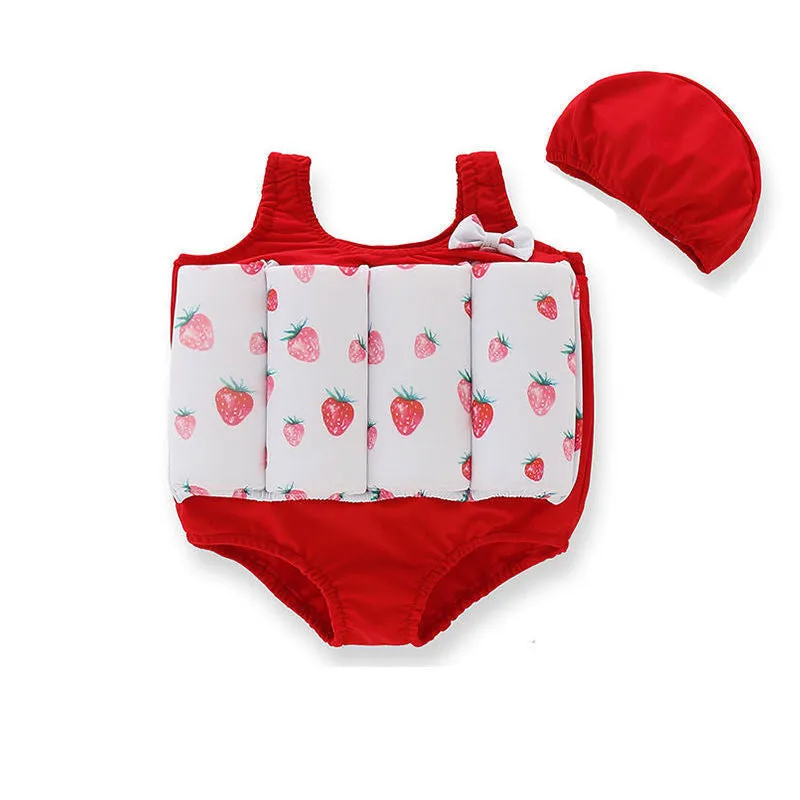 Children's buoyancy swimsuit one-piece girl cartoon nylon swimming and wading suit size S-XXL