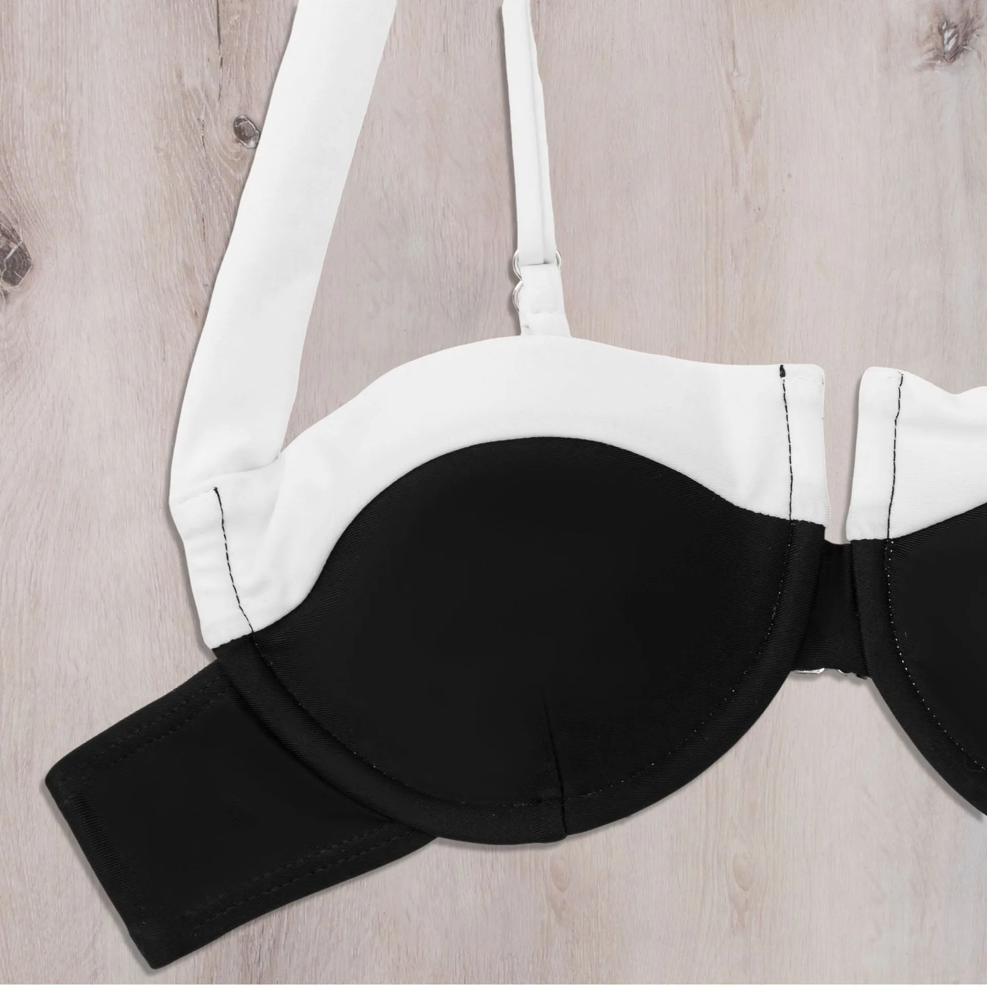 White split swimsuit set with high elasticity backless design for women