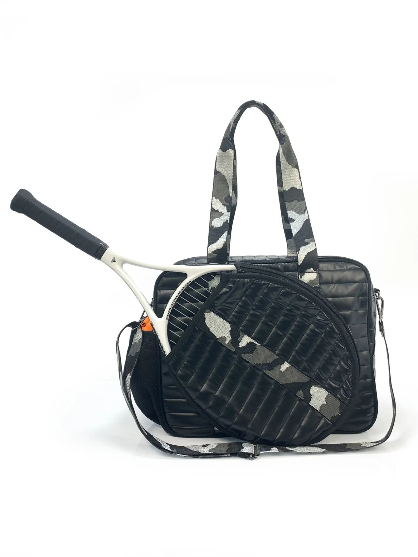 Fashion striped diving cloth tennis pack in horizontal square shape with single shoulder strap, available in multiple colours