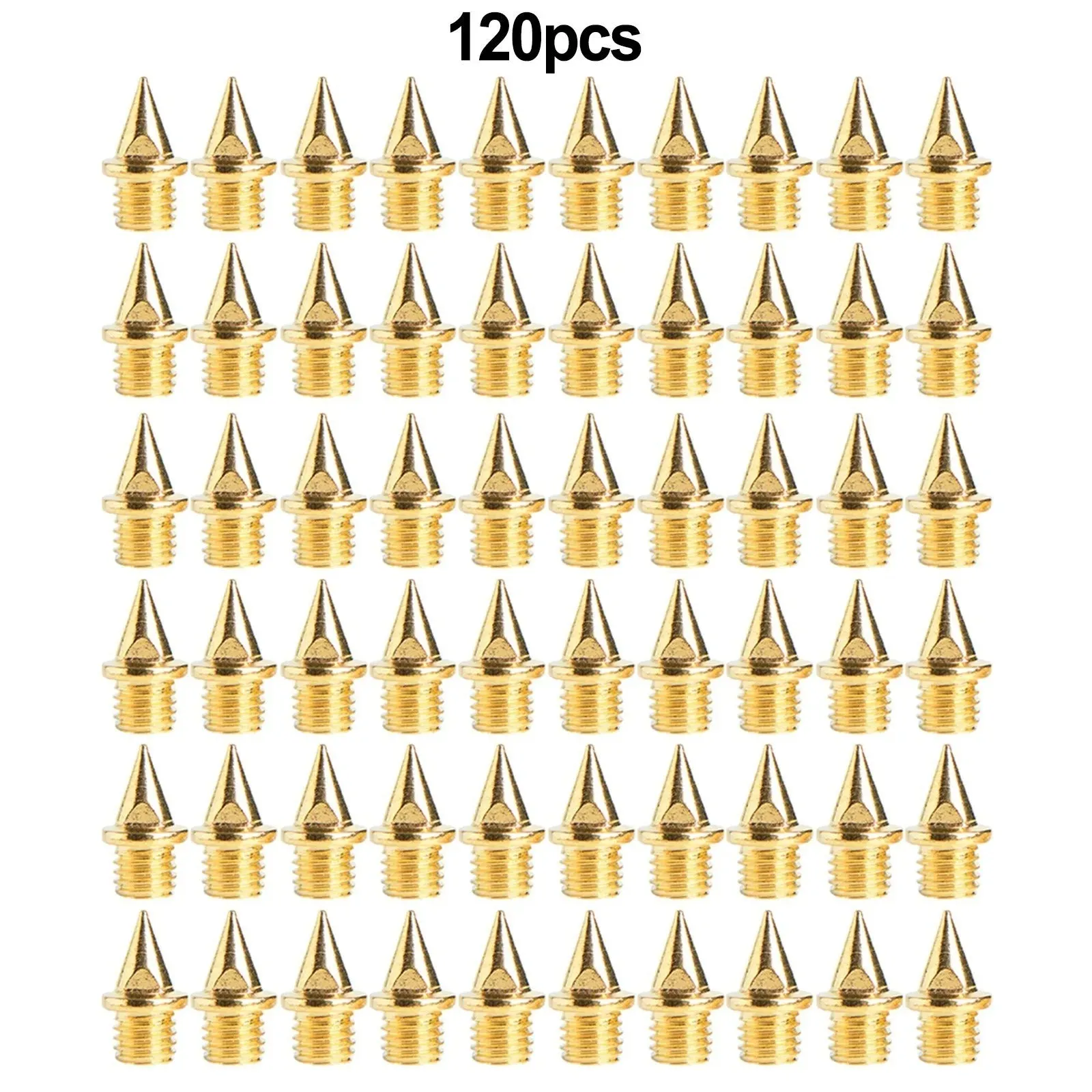 120-piece pack of gold and silver steel track and field running spikes