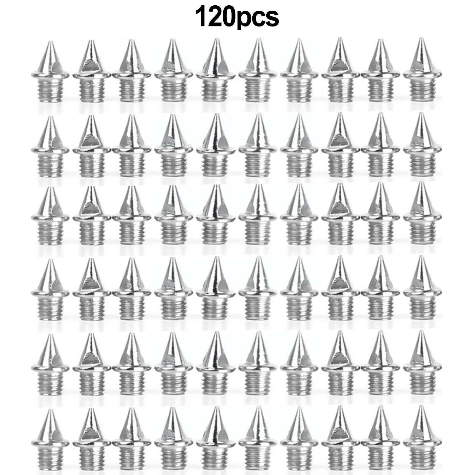 120-piece pack of gold and silver steel track and field running spikes