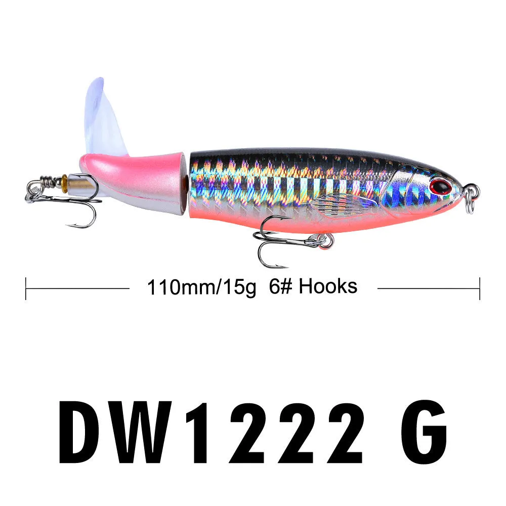 15g floating pencil surface lure in ABS plastic with propeller, 11cm, colour DW1222 B