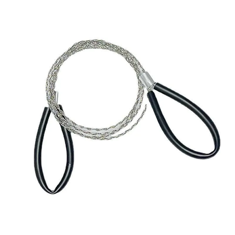 German stainless steel survival wire saw in hand leather case with 70cm length