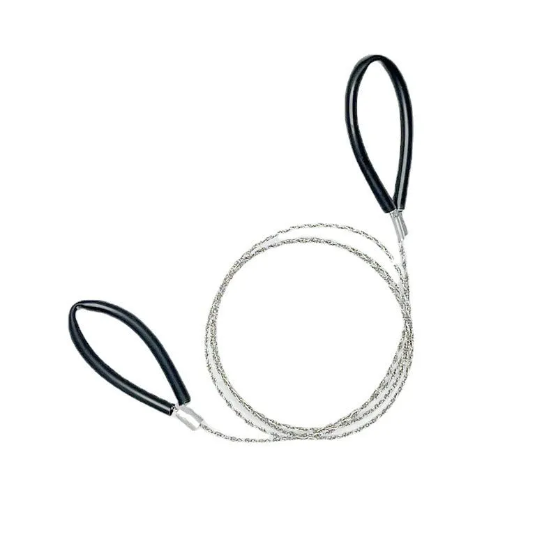 German stainless steel survival wire saw in hand leather case with 70cm length