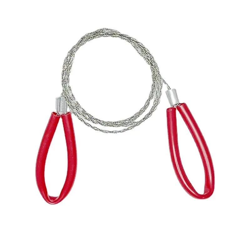 German stainless steel survival wire saw in hand leather case with 70cm length