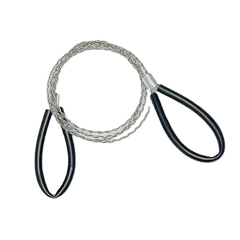 German stainless steel survival wire saw in hand leather case with 70cm length