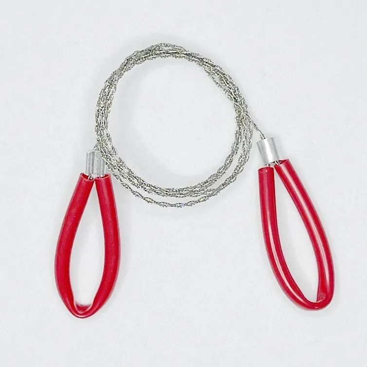 German stainless steel survival wire saw in hand leather case with 70cm length