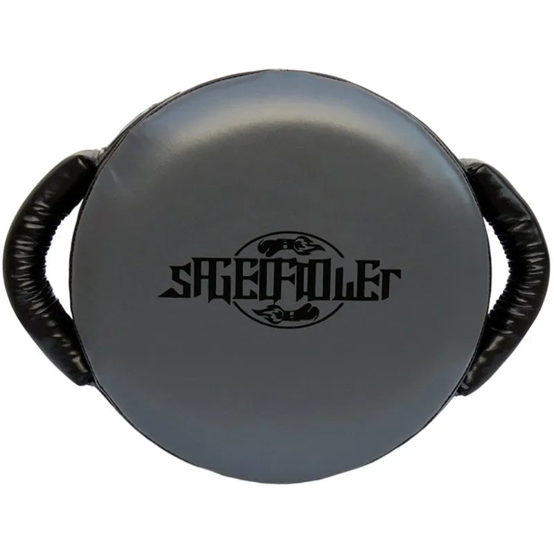 Boxing training shield target handheld PU punching pad in fluorescent green for speed and reflex drills