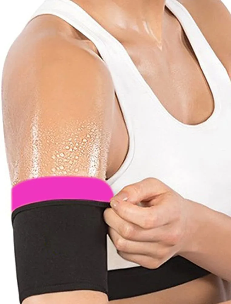 Blue and silver sports arm sweatbands shown in various sizes on an arm.