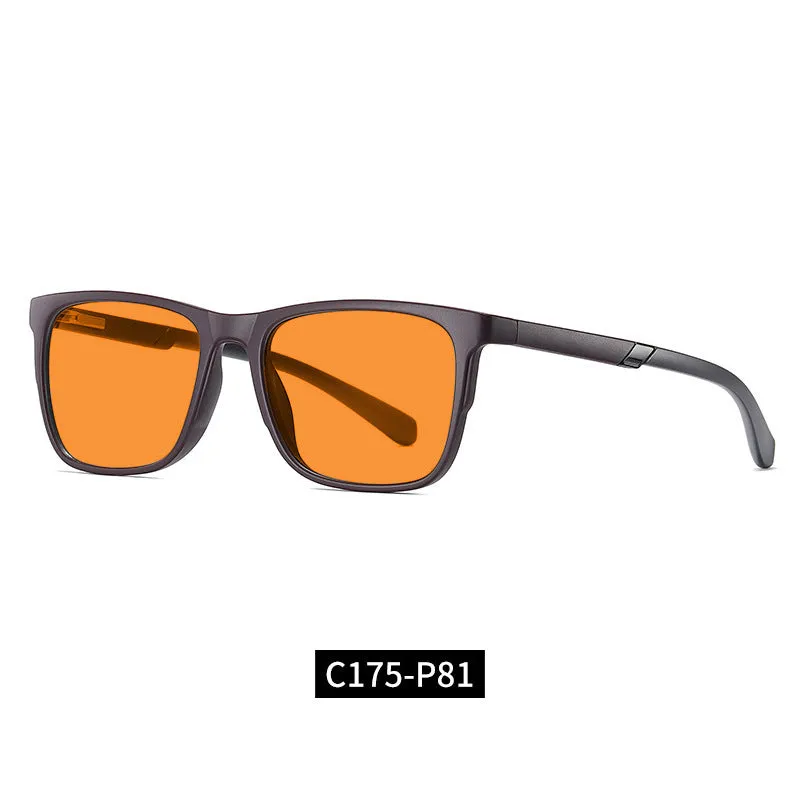 Cross-border Wild 2309 orange anti-blue light UV glasses full rim frame CR39 lenses street style