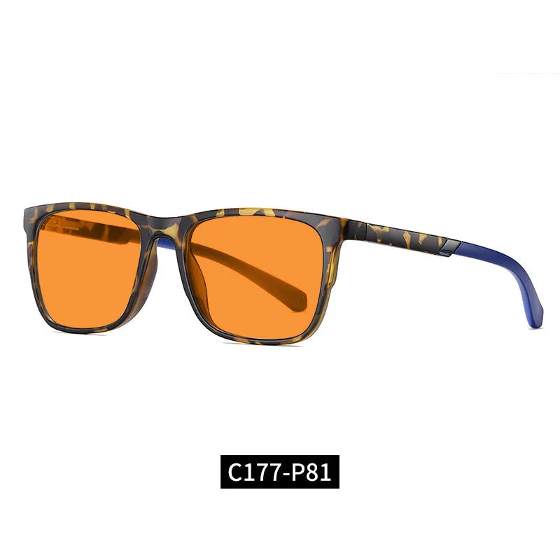 Cross-border Wild 2309 orange anti-blue light UV glasses full rim frame CR39 lenses street style