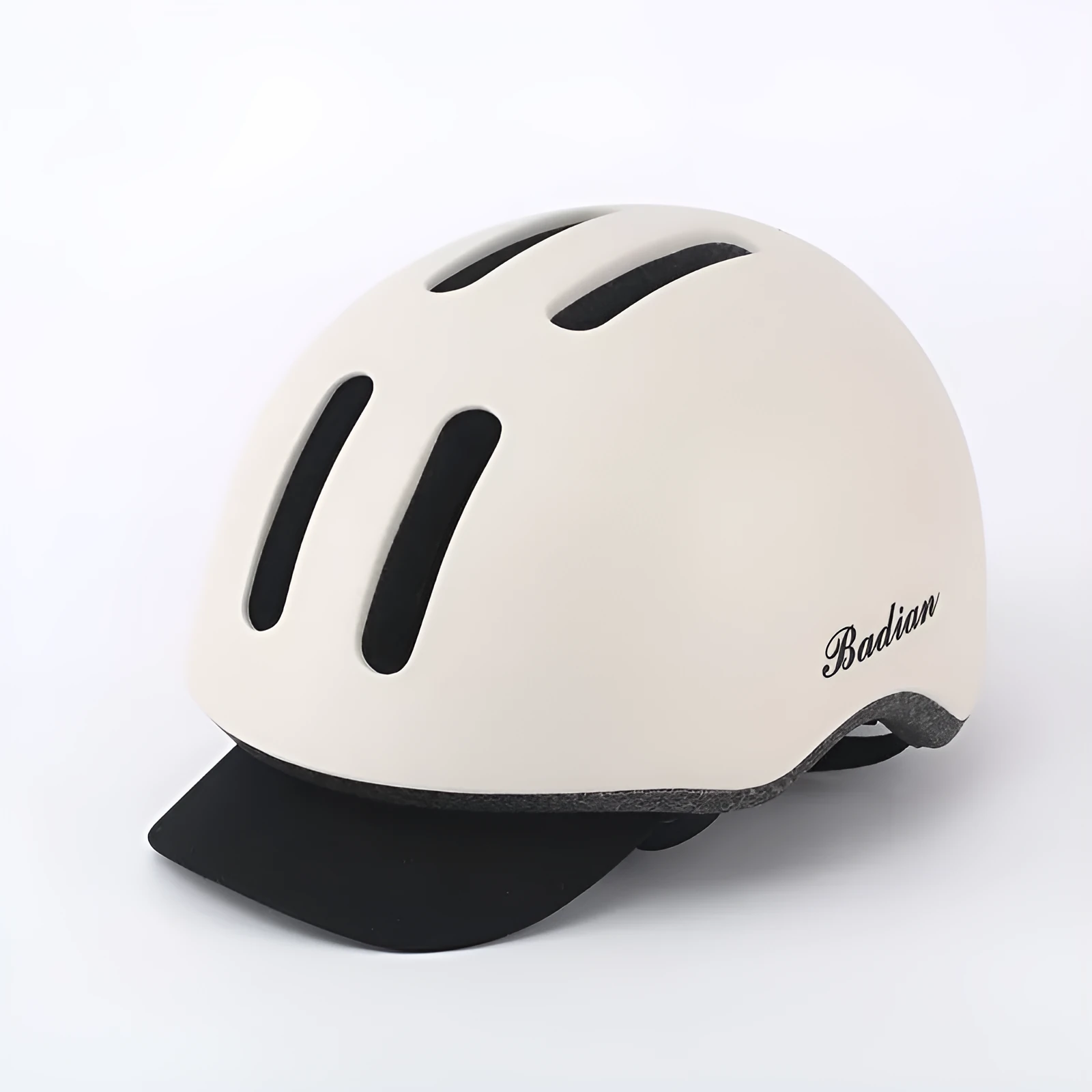 Adult PC EPS cycling helmet in L size 58-61cm on white background, side view showing adjustable fit system and four colour options
