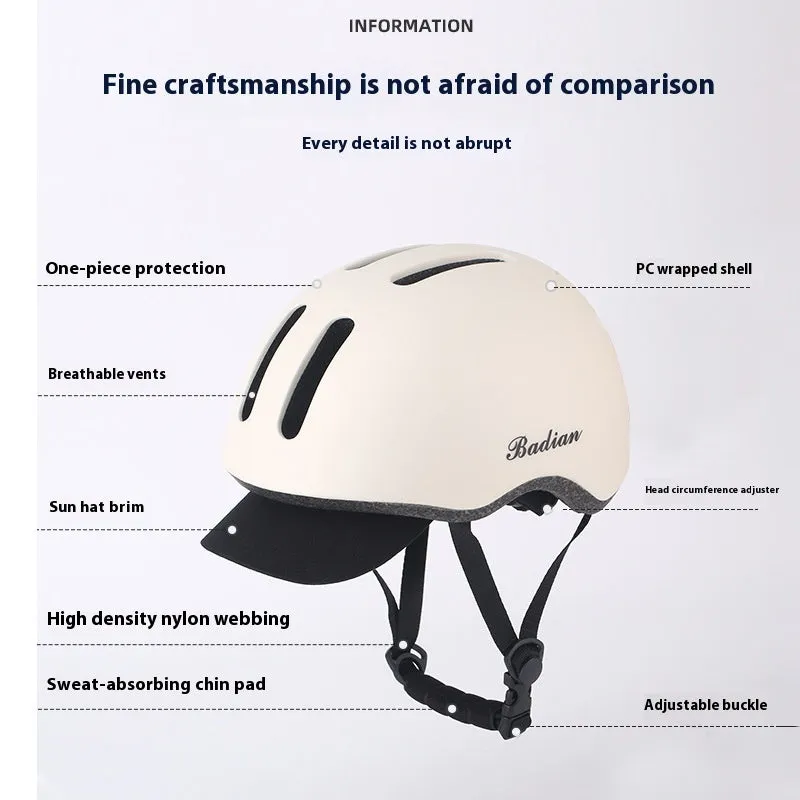 Adult PC EPS cycling helmet in L size 58-61cm on white background, side view showing adjustable fit system and four colour options