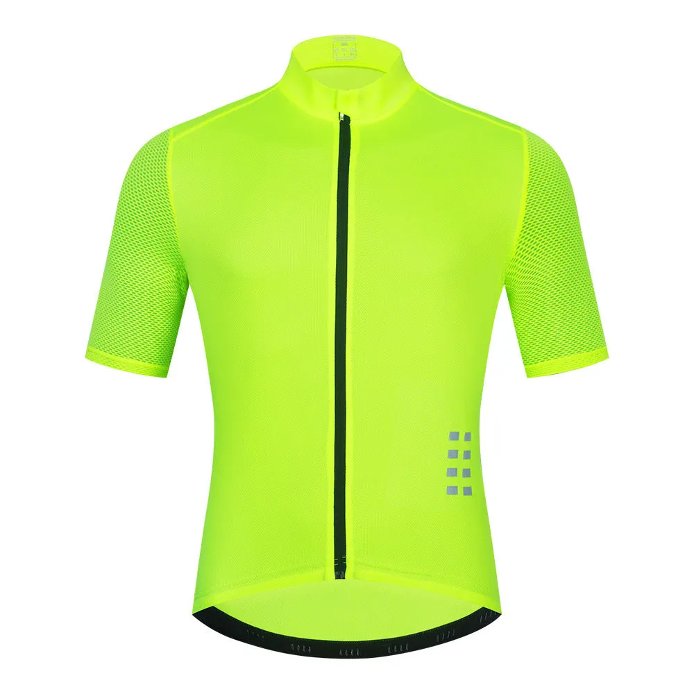 Summer men's breathable cycling top in polyester anti-UV fabric for outdoor sports