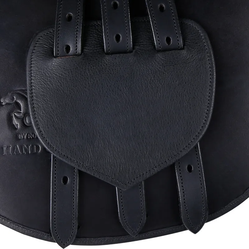 Cowhide equestrian saddle 17 inch black saddle for obstacle riding and general use