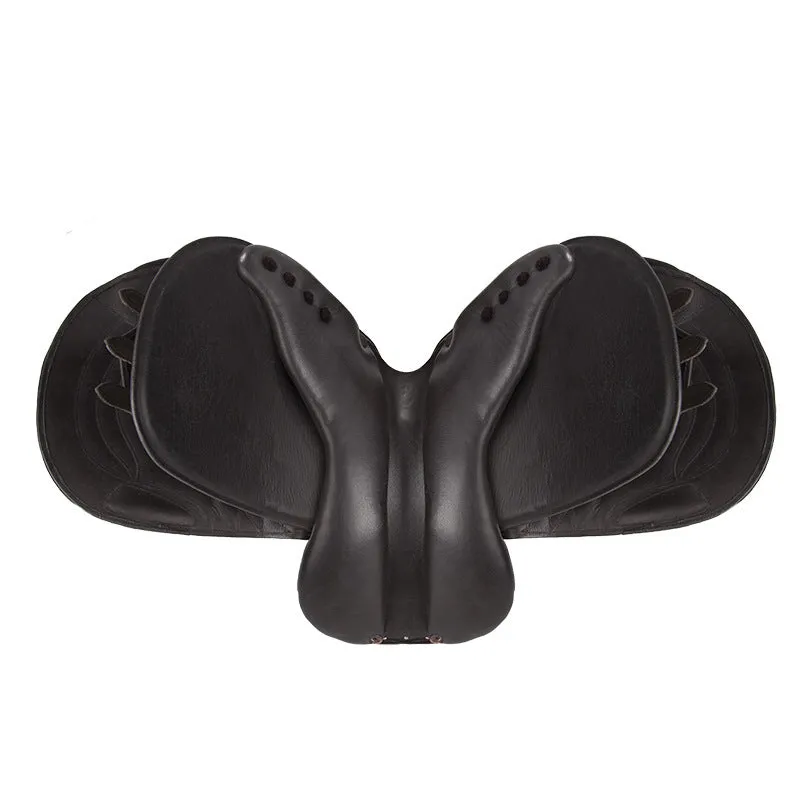 Cowhide equestrian saddle 17 inch black saddle for obstacle riding and general use