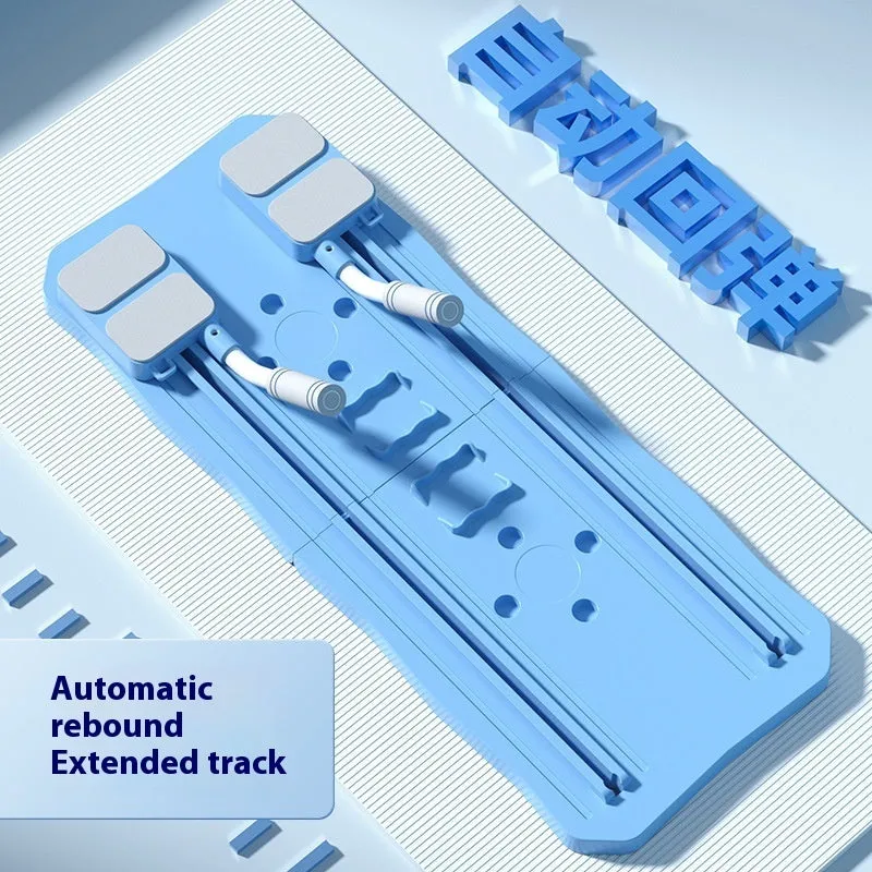 Blue multi functional fitness board with foldable design and Ab rocket on a light background