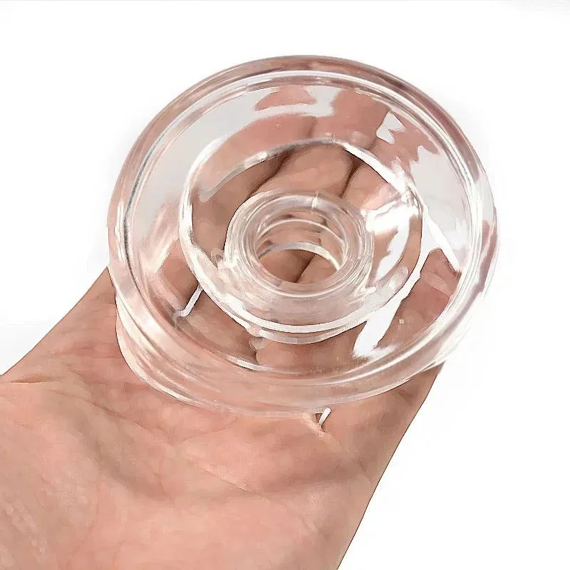 Silicone case for bottle mouth vacuum negative pressure exerciser fitting 6 to 75cm openings in black and transparent colours