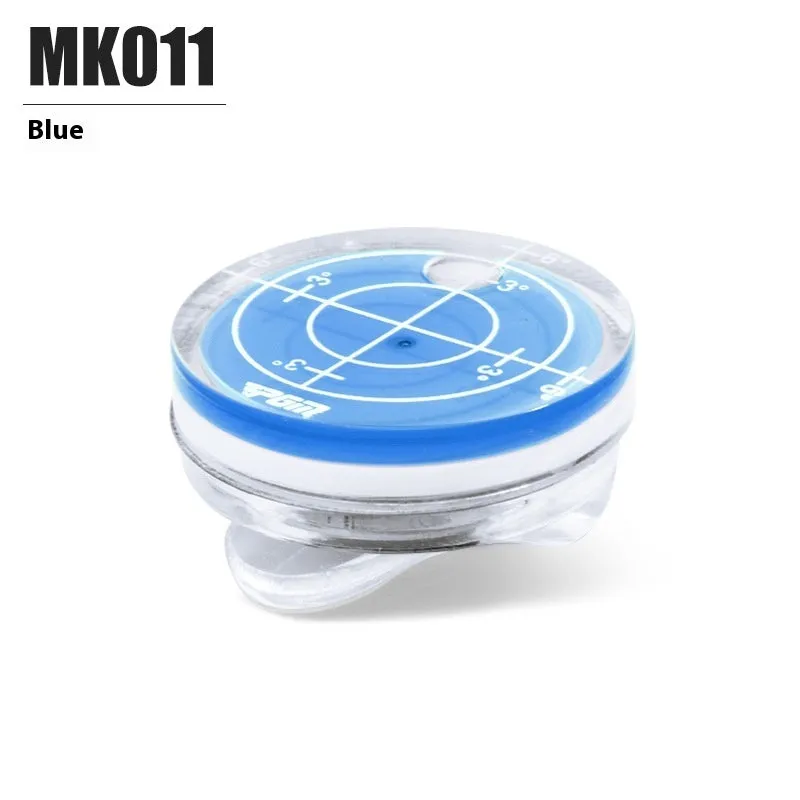 Golf hat clip ballmarker test balance tool plastic non-rust red and blue options 25mm diameter