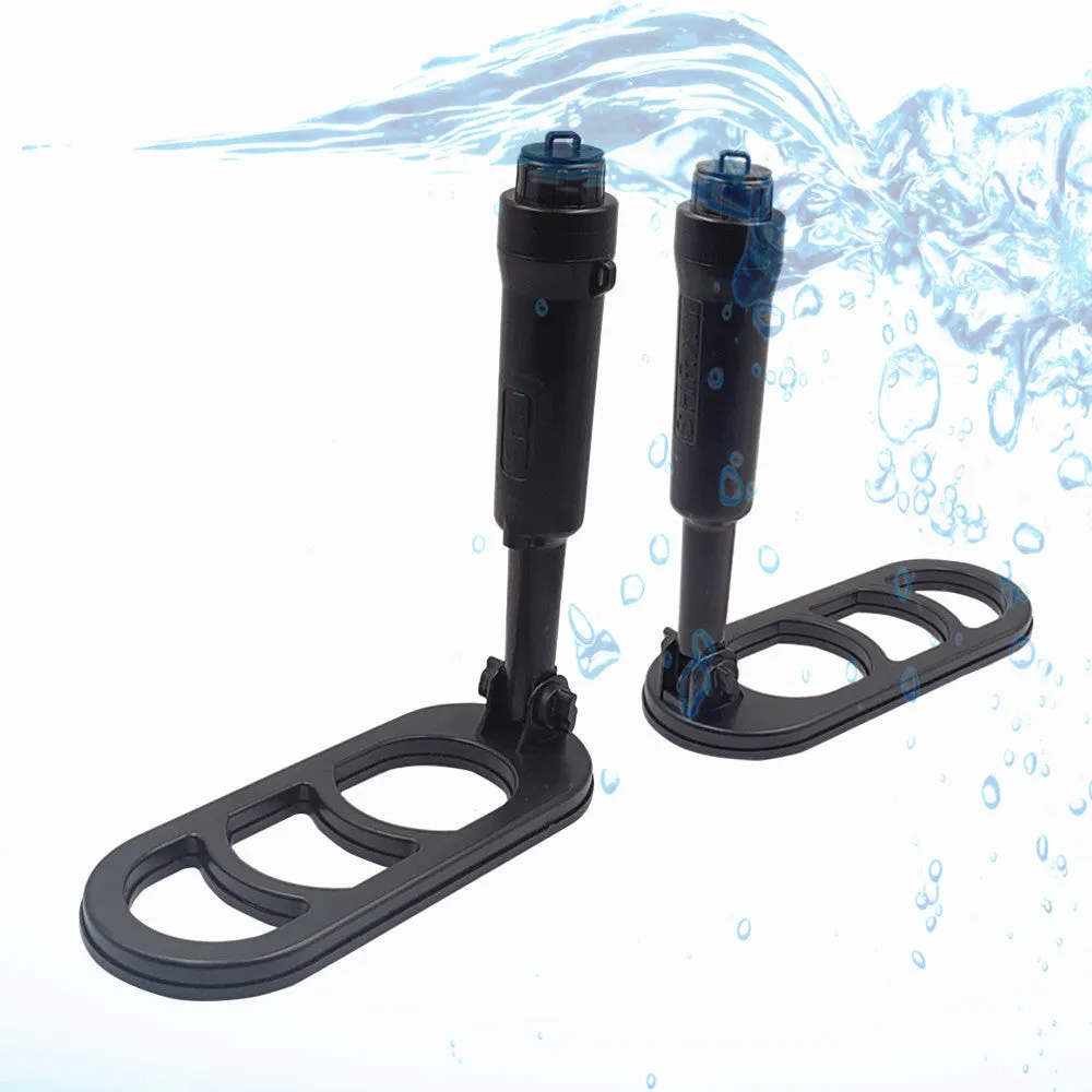 SHRXY Q20 folding metal detector in black and orange with retractable handle and 10x4 inch coil