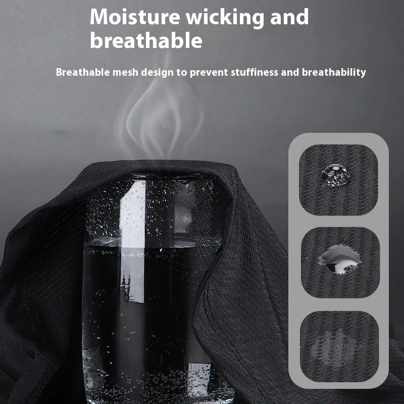 Black Ice Silk bicycle hood cycling mask with sun protection, free size, unisex