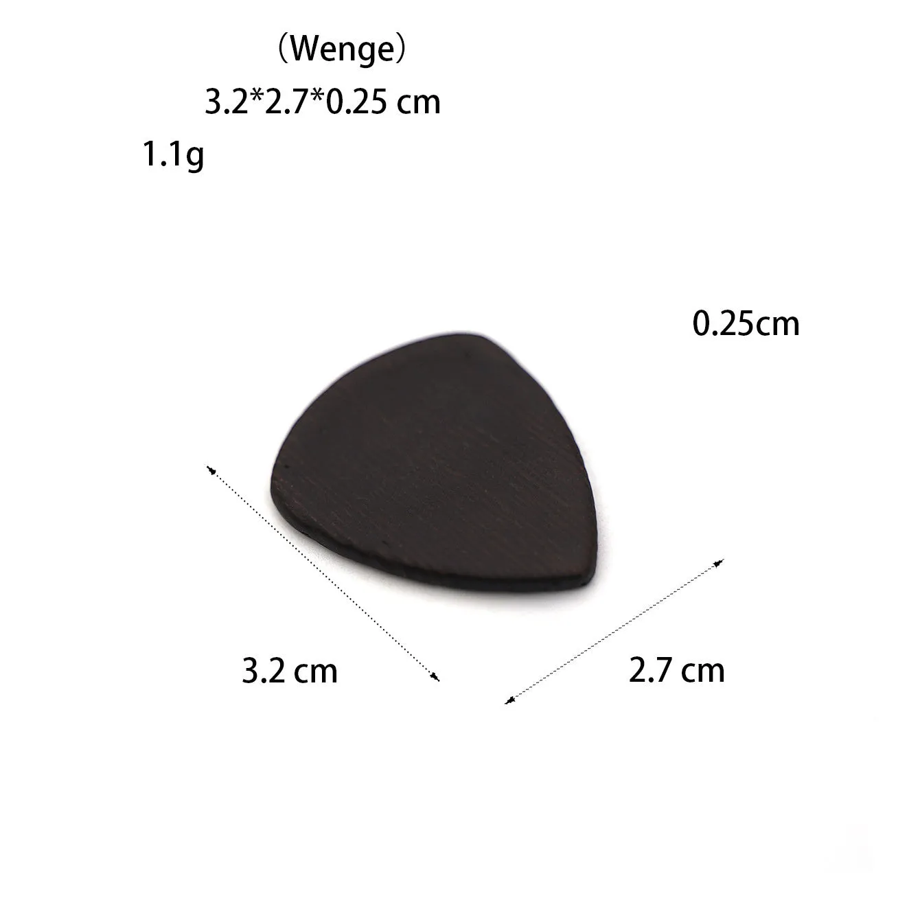 Wooden guitar pick box storage container made from Sapele wood with a brown finish