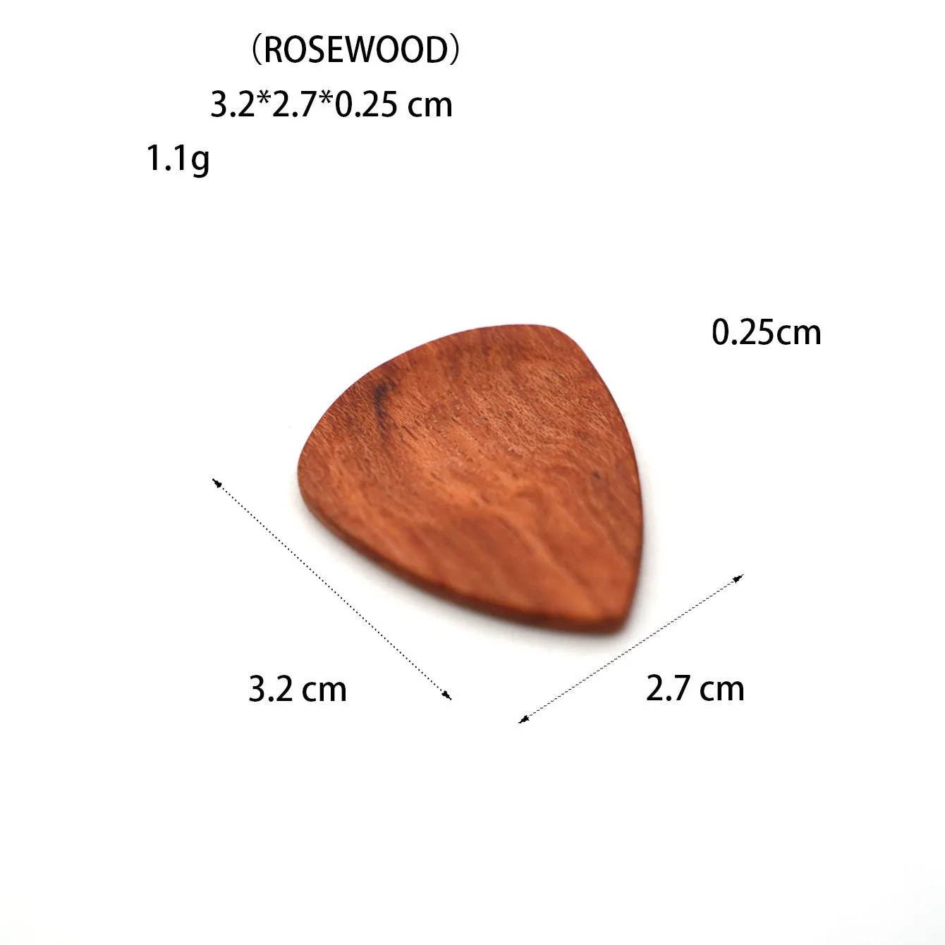 Wooden guitar pick box storage container made from Sapele wood with a brown finish