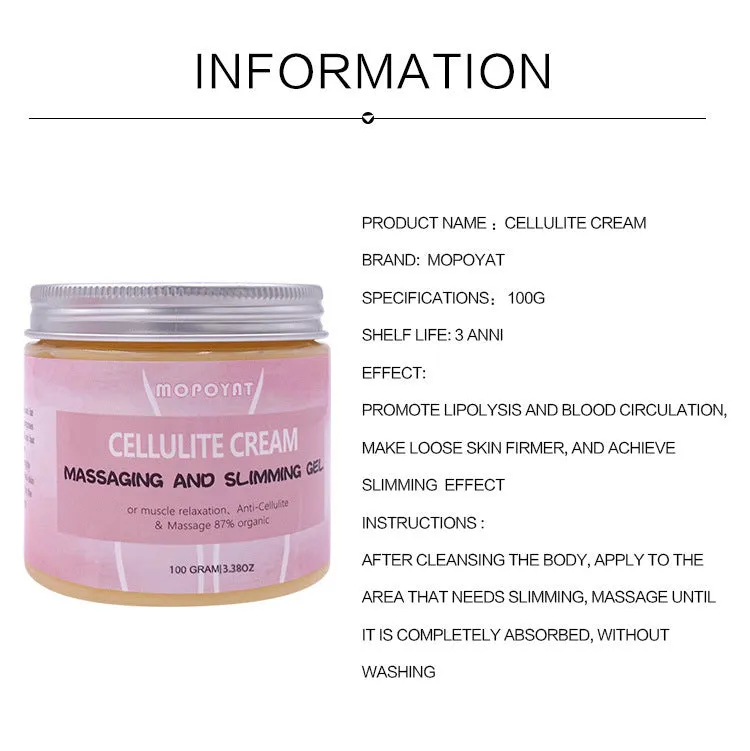 Turmeric slimming cream 100g bottle for ladies universal skin type body firming cream