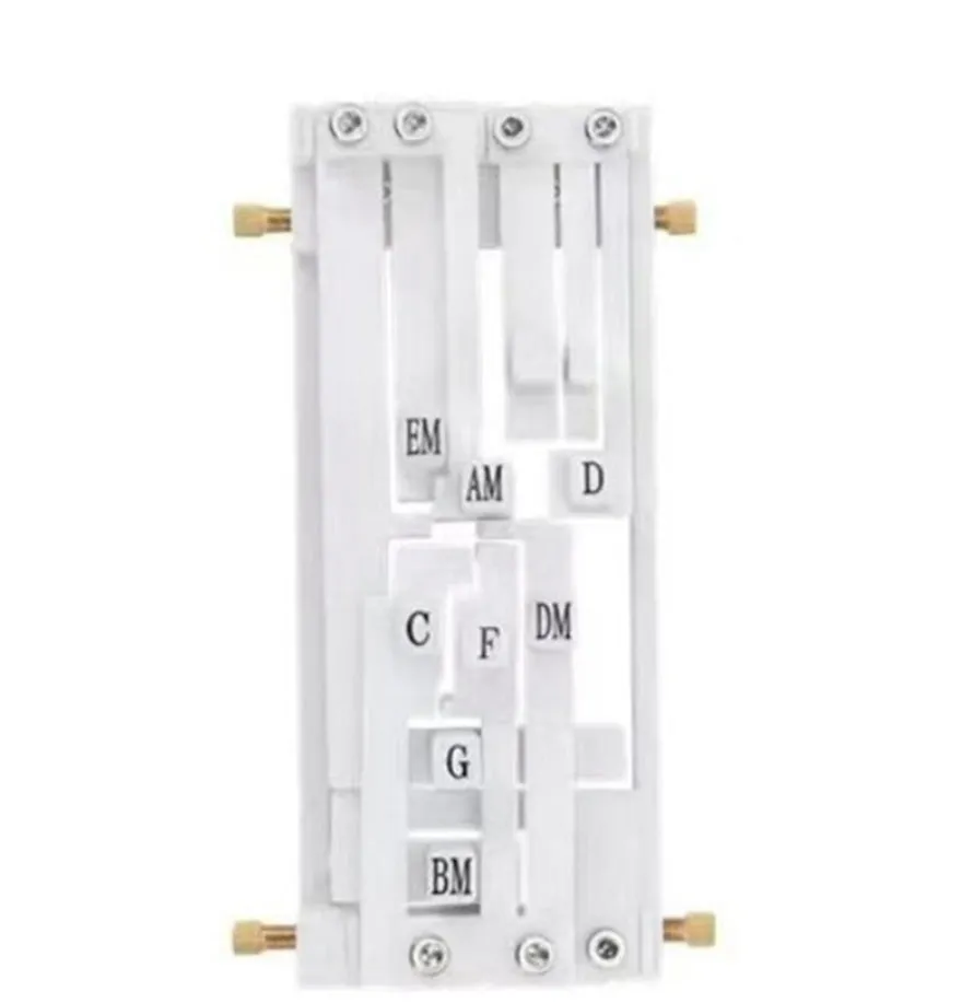 Auxiliary folk guitar chord practice gear with double chord mechanism for novice musicians