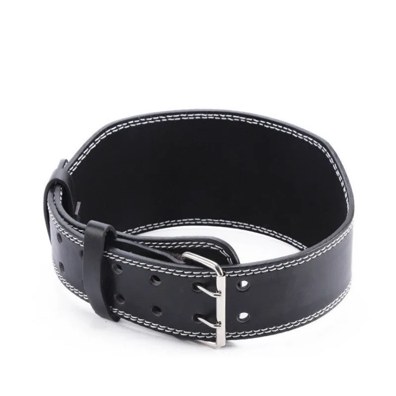 PU fitness belt PU-1 in black for weight training support unisex