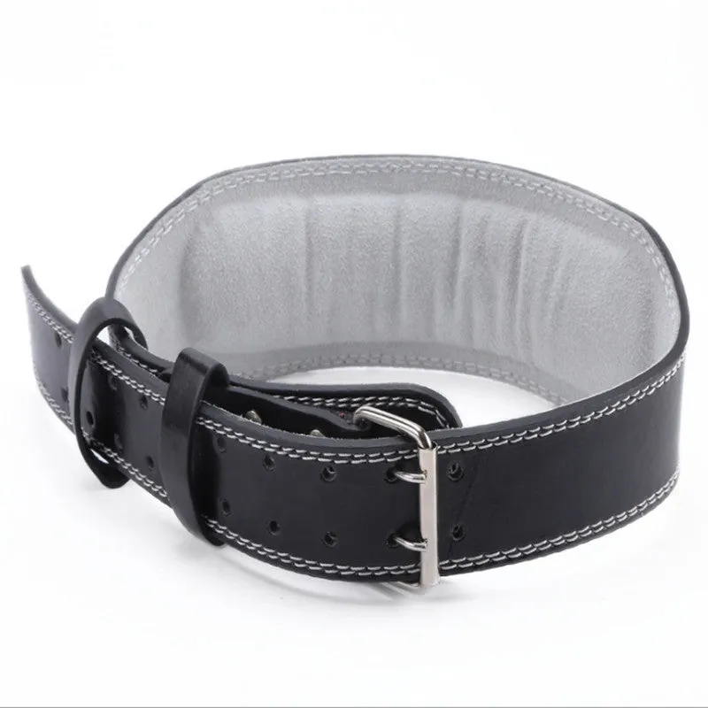 PU fitness belt PU-1 in black for weight training support unisex