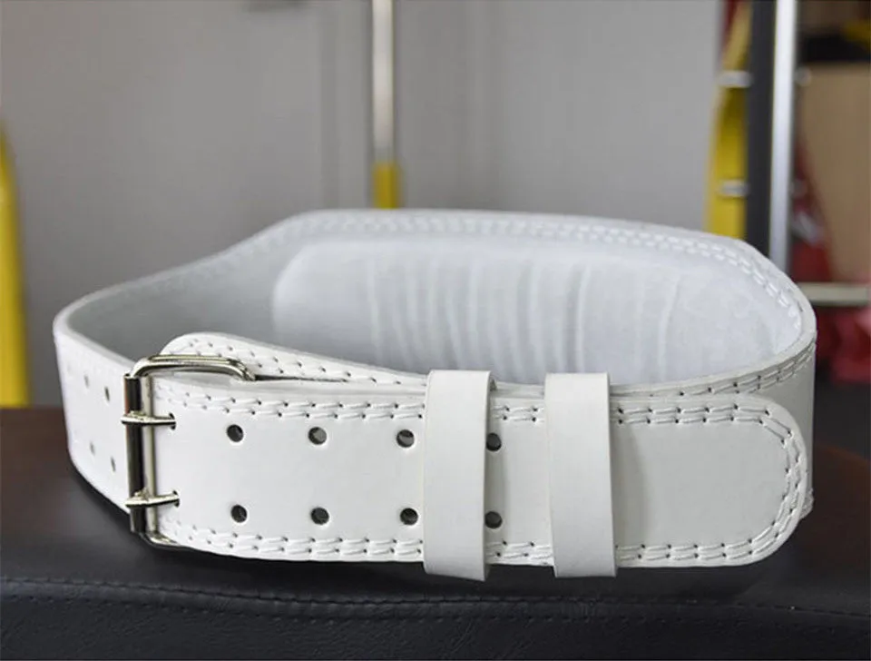 PU fitness belt PU-1 in black for weight training support unisex