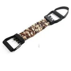 Elastic tension band exercise equipment, latex resistance device in camouflage colours, multiple weight options from 24KG to 120KG