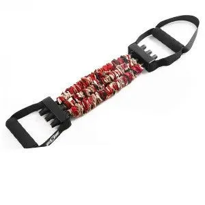 Elastic tension band exercise equipment, latex resistance device in camouflage colours, multiple weight options from 24KG to 120KG