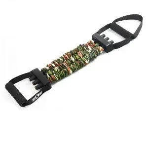 Elastic tension band exercise equipment, latex resistance device in camouflage colours, multiple weight options from 24KG to 120KG