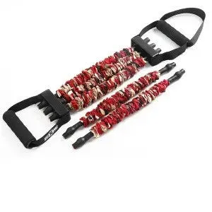 Elastic tension band exercise equipment, latex resistance device in camouflage colours, multiple weight options from 24KG to 120KG