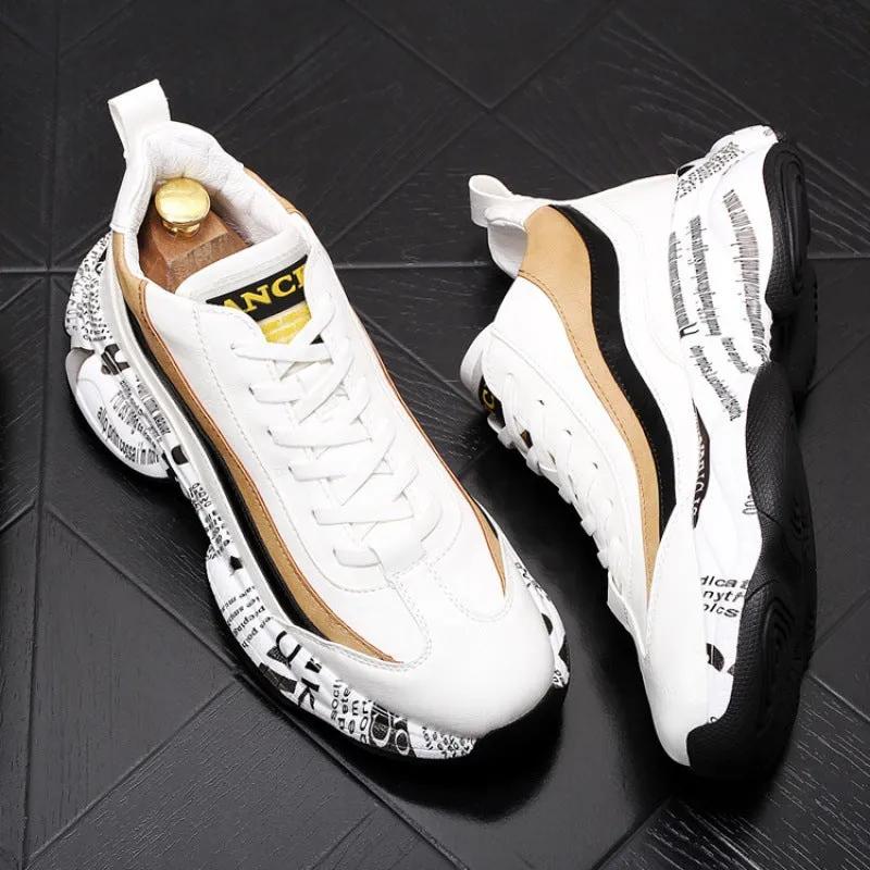 Pair of casual men's high-top sneakers in microfiber, black colour with colour-matched detailing