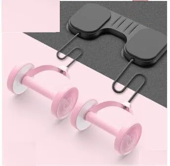 Abdominal ring fitness equipment with non-slip foam handles and anti-rust steel beam in girl pink