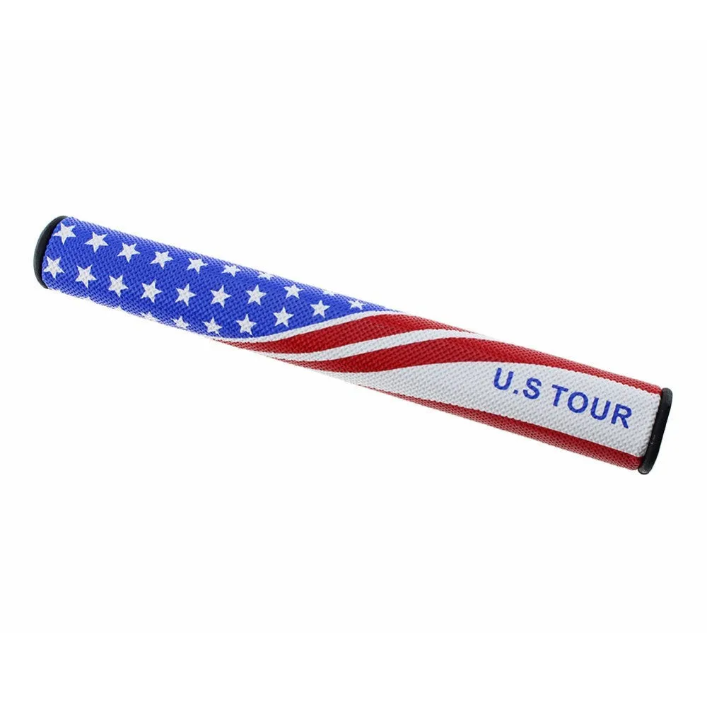 Blue 3.0 golf grip with PU cover and EVA inner tube, 0.58 inch core, on white background