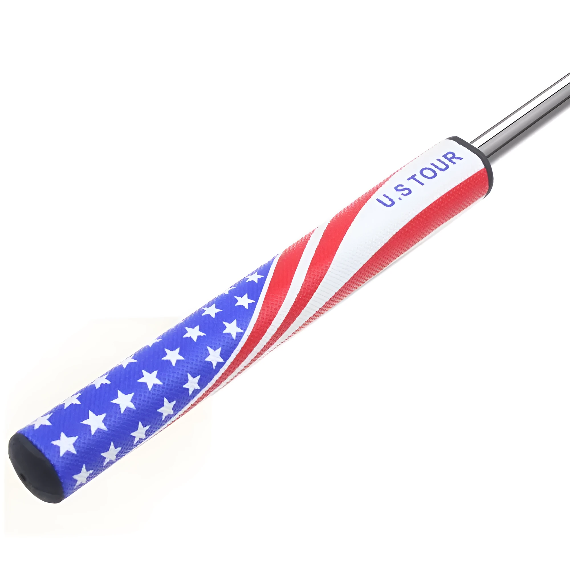 Blue 3.0 golf grip with PU cover and EVA inner tube, 0.58 inch core, on white background