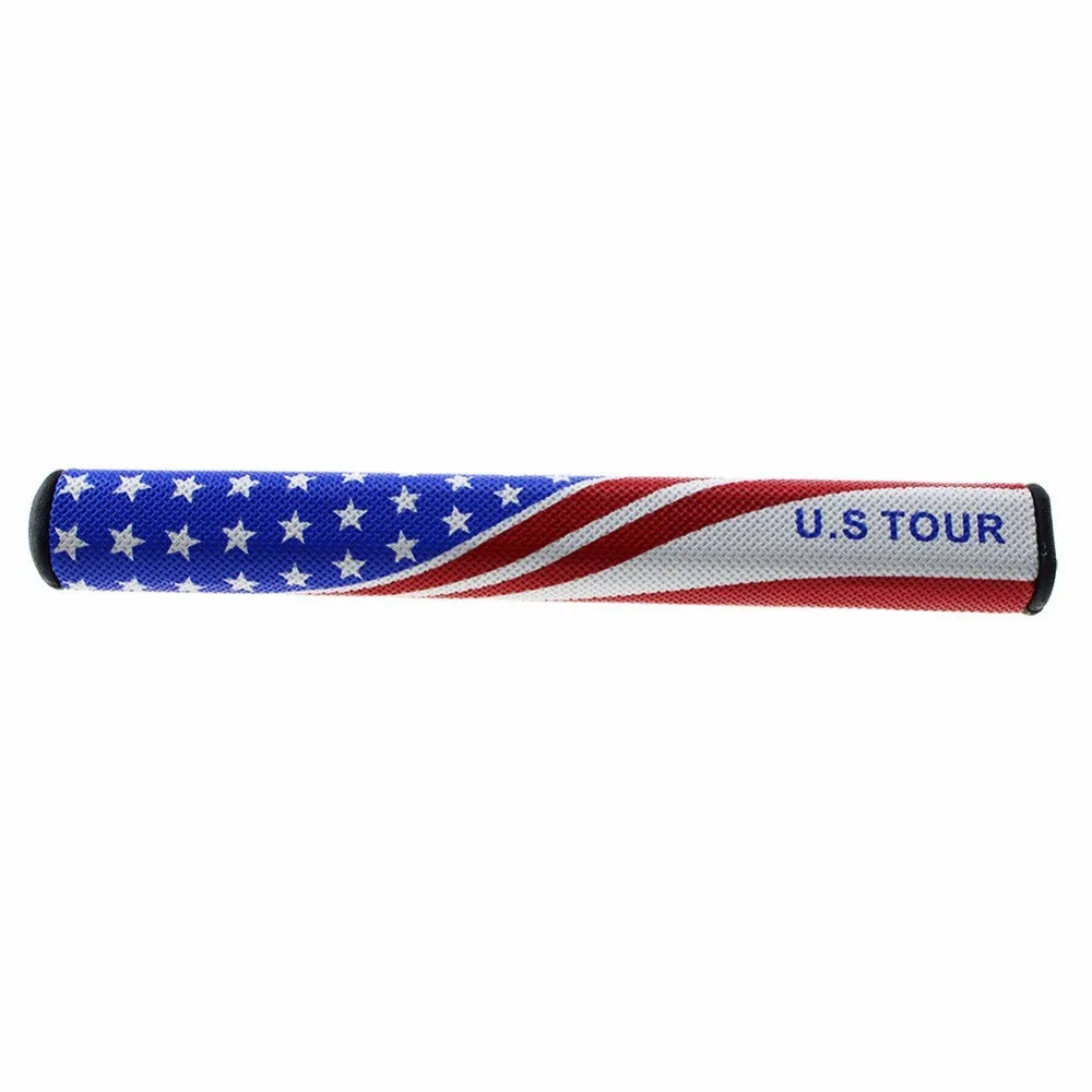 Blue 3.0 golf grip with PU cover and EVA inner tube, 0.58 inch core, on white background