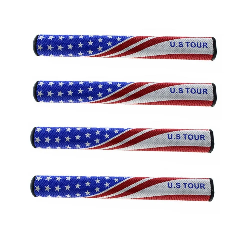 Blue 3.0 golf grip with PU cover and EVA inner tube, 0.58 inch core, on white background