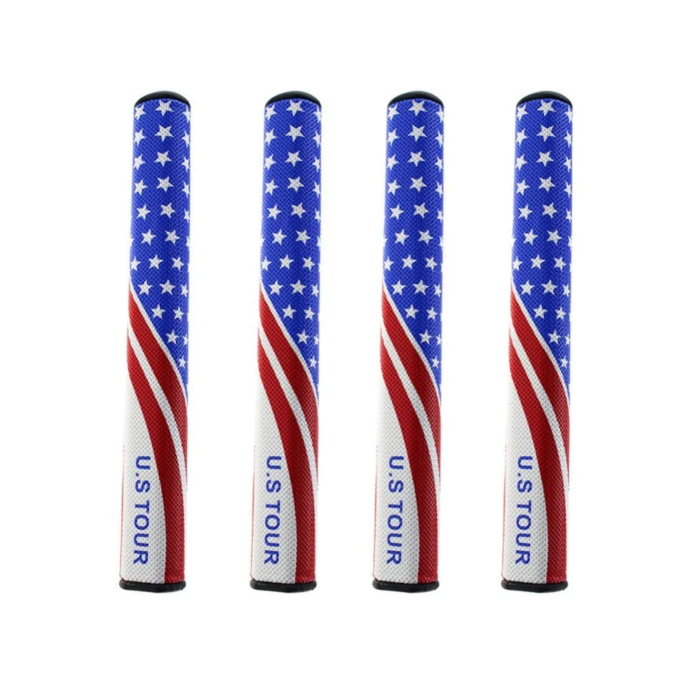 Blue 3.0 golf grip with PU cover and EVA inner tube, 0.58 inch core, on white background