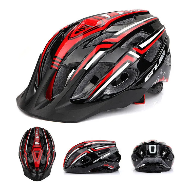 Bright titanium cycling helmet with integrated USB rechargeable taillight and 19 ventilation holes on side view