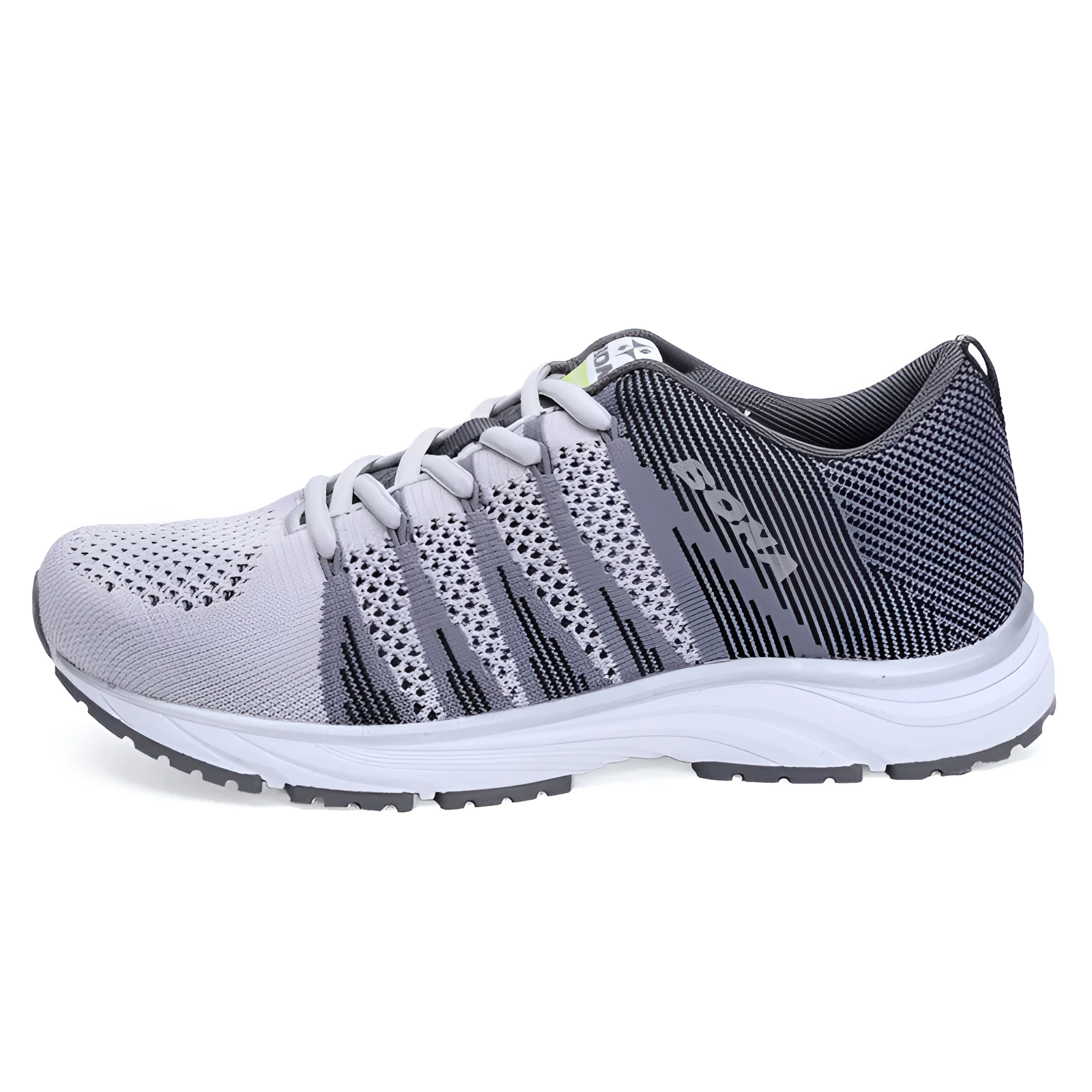 Women's hiking shoes with breathable mesh and leather upper, round toe, flat heel, available in blue and grey colourway
