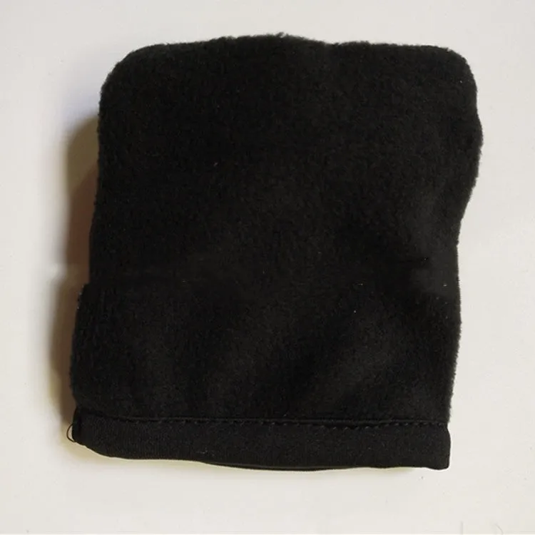 Sport phone arm bag wristband pocket in black with phone inserted, 10x12cm size