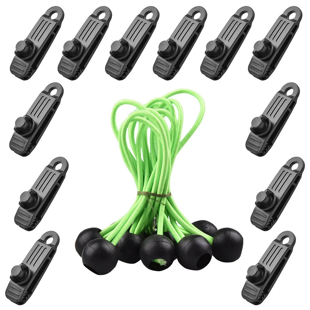 Aluminium alloy tent windproof clip 19g for double tent structure in black and white colour