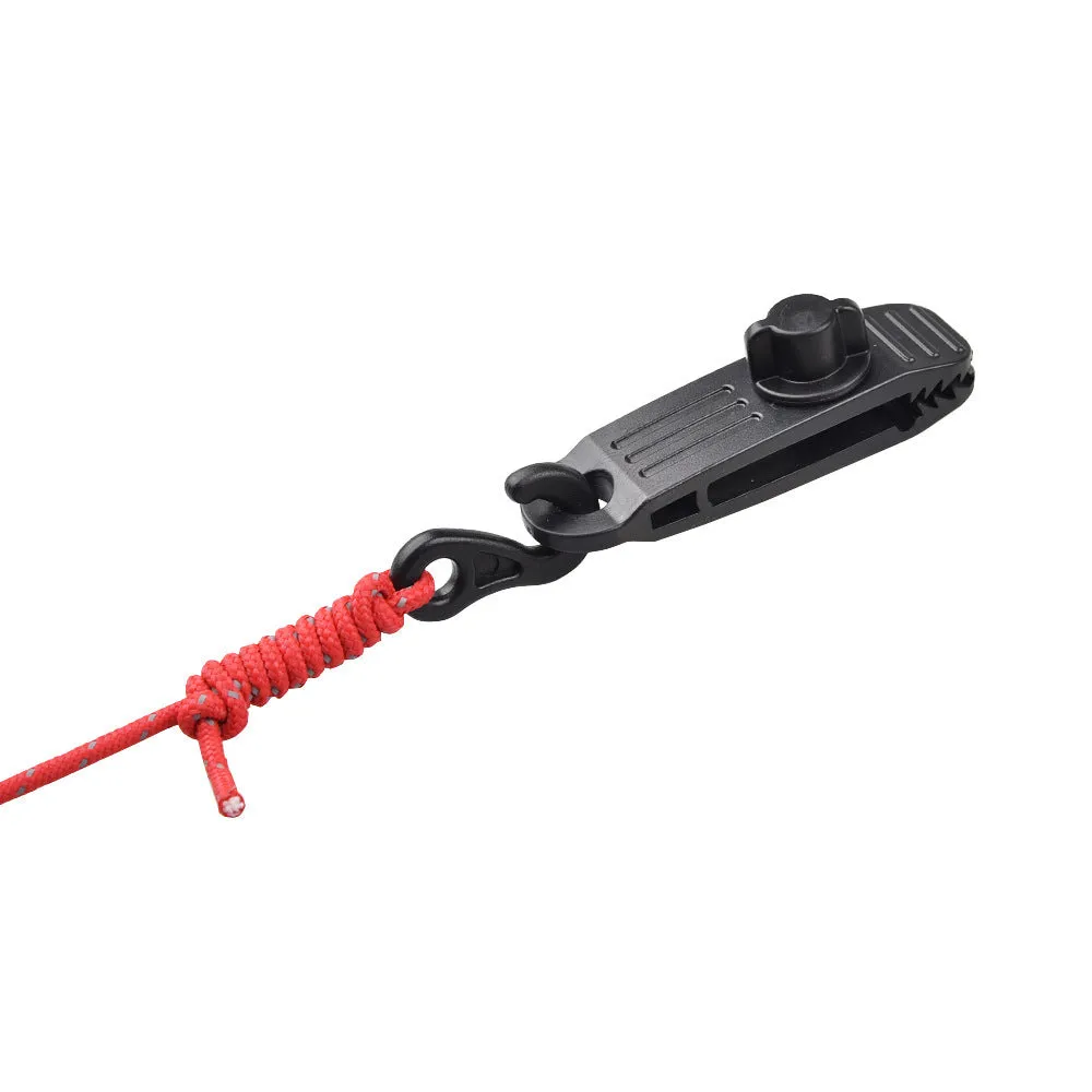 Aluminium alloy tent windproof clip 19g for double tent structure in black and white colour