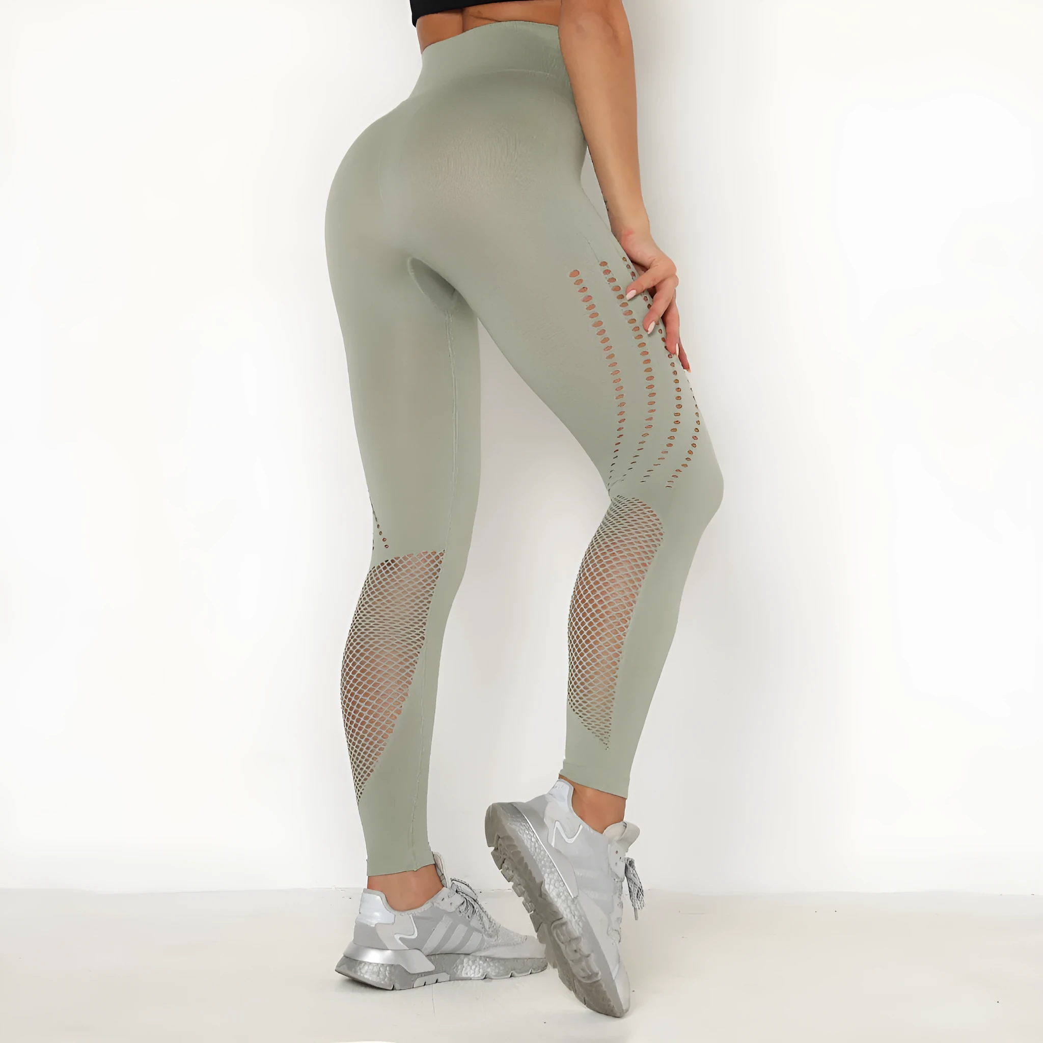 Ladies bodybuilding buttocks elastic fitness pants in pink with high stretch nylon fabric for gym yoga running